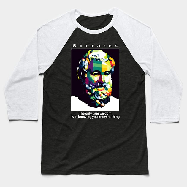 Socrates Baseball T-Shirt by WPAP46